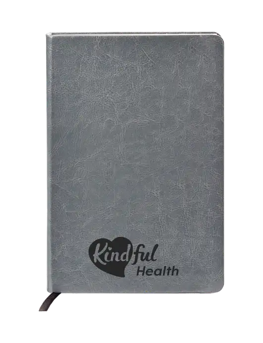 Fabrizio Grey Hard Cover 5.75 x 8.3 Journal w/Kindful Health Logo