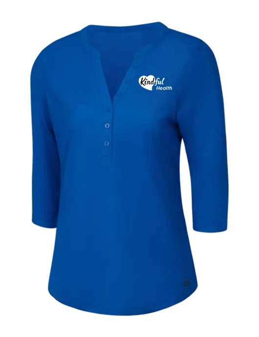 OGIO Royal Blue Jewel Henley w/Kindful Health Logo