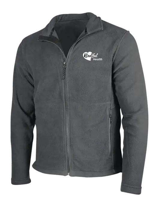 Dark Grey Fleece Jacket w/Kindful Health Logo