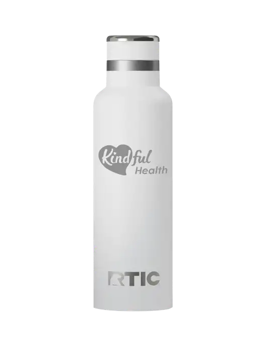 RTIC Journey 20 oz White Bottle w/Kindful Health Logo