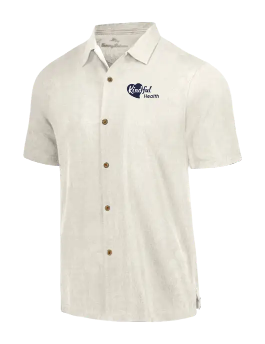 Tommy Bahama Ivory Tropic Isles Short Sleeve Shirt w/Kindful Health Logo
