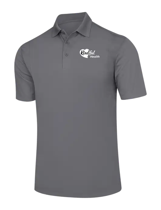 Medium Grey Micropique Sport-Wick Polo w/Kindful Health Logo