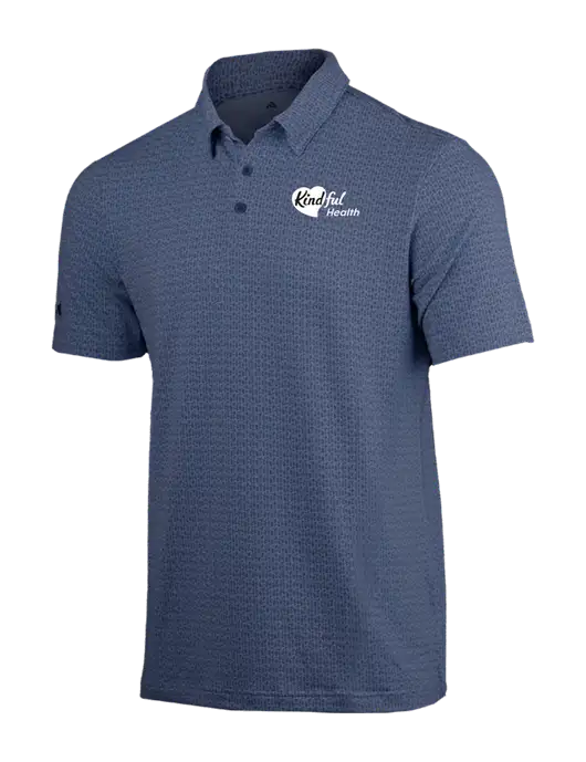 Adidas Light Navy Printed Blend Polo w/Kindful Health Logo