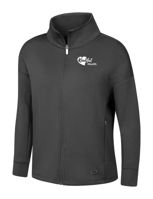 OGIO Womens Dark Grey Transcend Full-Zip w/Kindful Health Logo