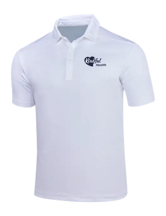 White Posi-UV Pro Polo w/Kindful Health Logo