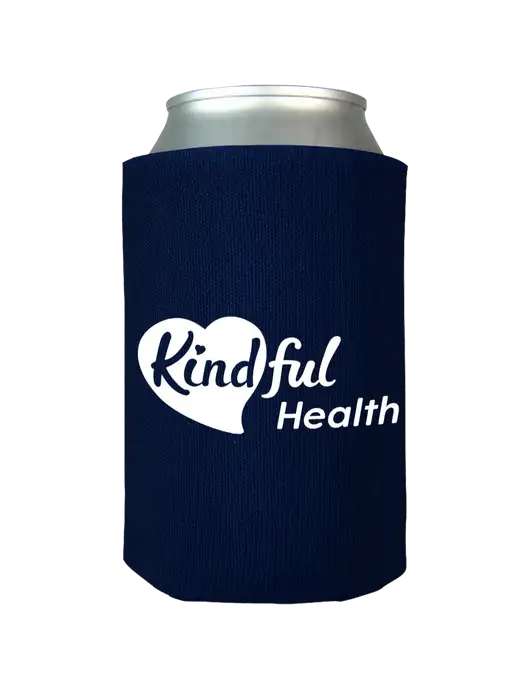 Dark Navy Foam Coolie w/Kindful Health Logo