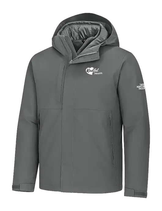 The North Face Castle Valley Triclimate 3-in-1 Dark Medium Grey Jacket w/Kindful Health Logo, Kindful Health Logo