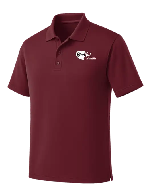 Maroon Dry Zone UV Micro Mesh Polo w/Kindful Health Logo