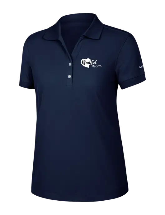 Nike Womens Dri-FIT Classic Dark Navy Polo w/Kindful Health Logo
