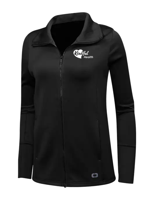 OGIO Black Womens Endurance Modern Performance Full-Zip w/Kindful Health Logo