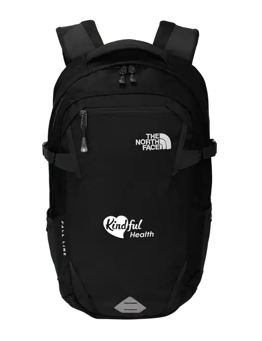 North Face Fall Line Black Backpack w/Kindful Health Logo