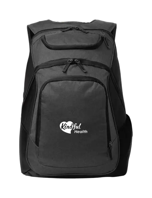 Executive Graphite Heather/Black Laptop Backpack w/Kindful Health Logo