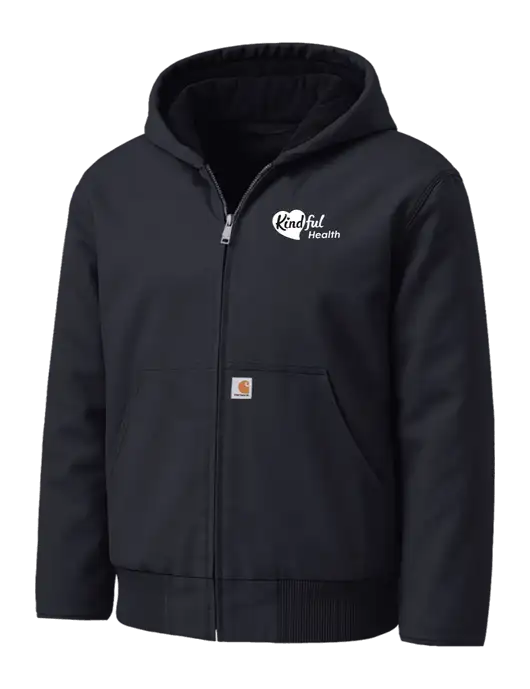 Carhartt Washed Duck Active Black Jacket w/Kindful Health Logo