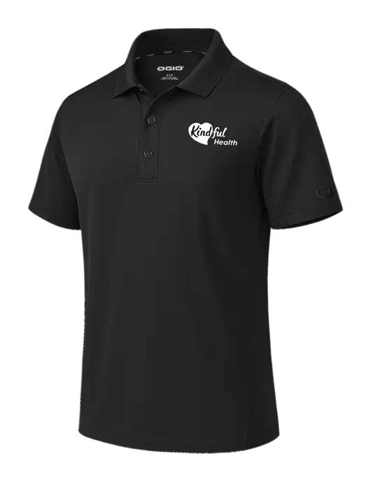 OGIO Envision Black Polo w/Kindful Health Logo