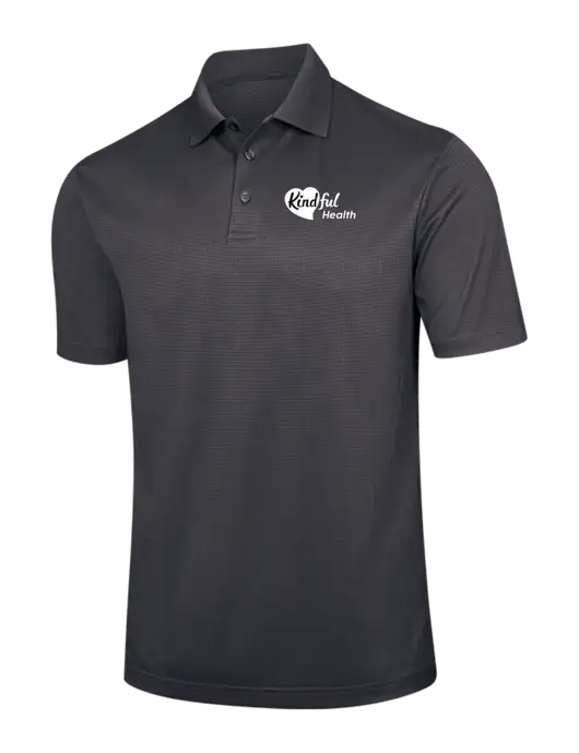 Dark Grey Performance Fine Jacquard Polo w/Kindful Health Logo