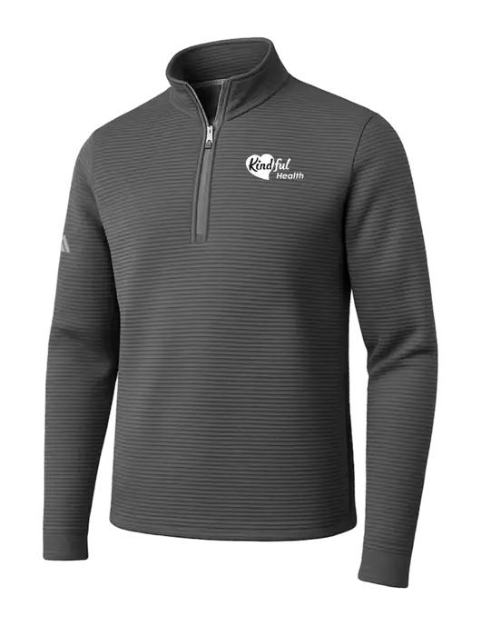 Adidas Medium Grey Spacer Quarter-Zip Pullover w/Kindful Health Logo