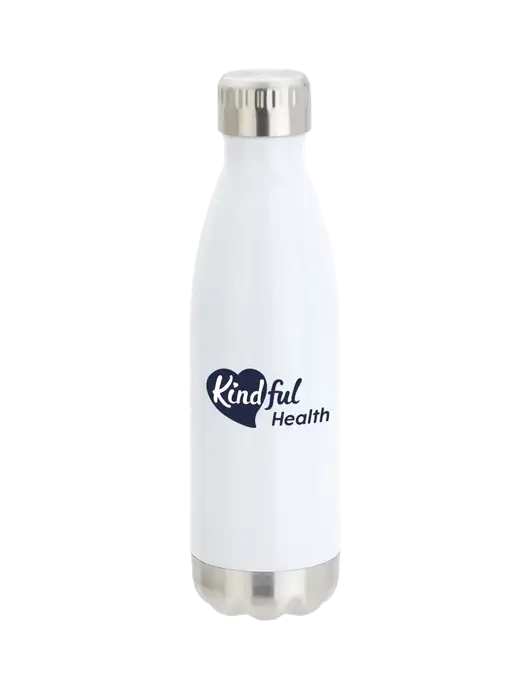 City Go White 17 oz Insulated Bottle w/Kindful Health Logo