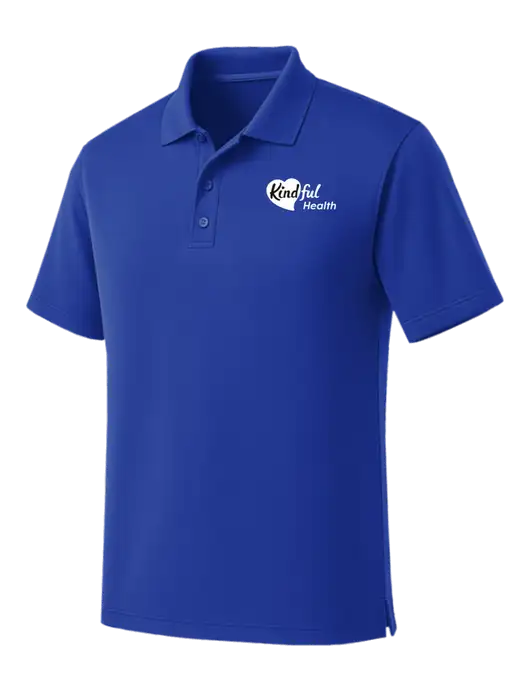 Dark Royal Dry Zone UV Micro Mesh Polo w/Kindful Health Logo
