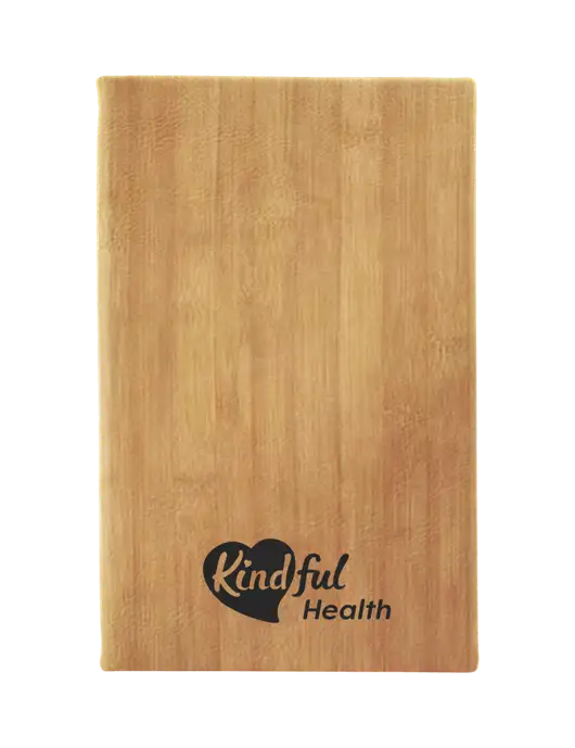 Bamboo Leatherette 5.25 x 8.25 Journal w/Kindful Health Logo