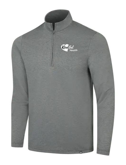 TravisMathew Dark Grey Heather Coveside ¼-Zip w/Kindful Health Logo