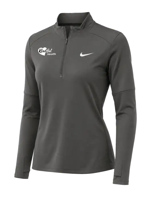 Nike Dark Grey Womens Dri-FIT Element 1/2-Zip Pullover w/Kindful Health Logo