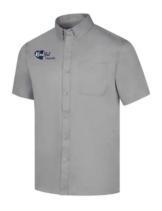 Short Sleeve Light Grey Superpro React Twill Shirt w/Kindful Health Logo
