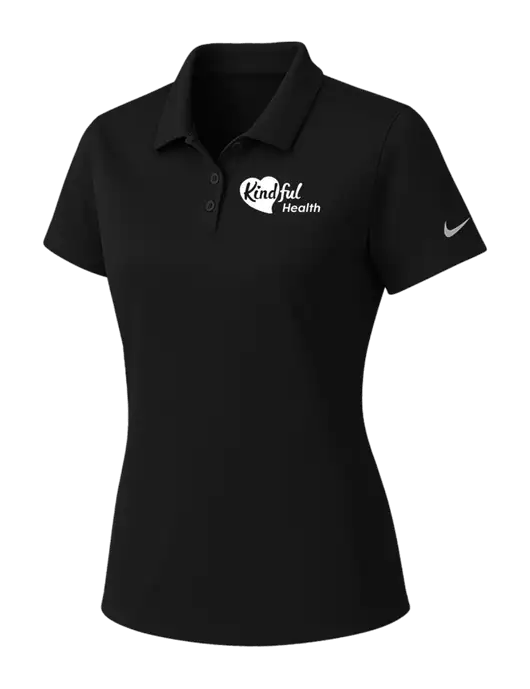 Nike Womens Black Dry Essential Solid Polo w/Kindful Health Logo