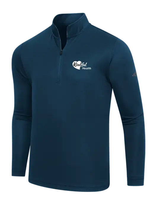 Adidas Navy Lightweight Quarter Zip Pullover w/Kindful Health Logo