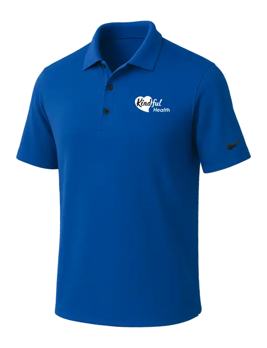 NIKE Dark Royal Dri-Fit Micro Pique Polo w/Kindful Health Logo