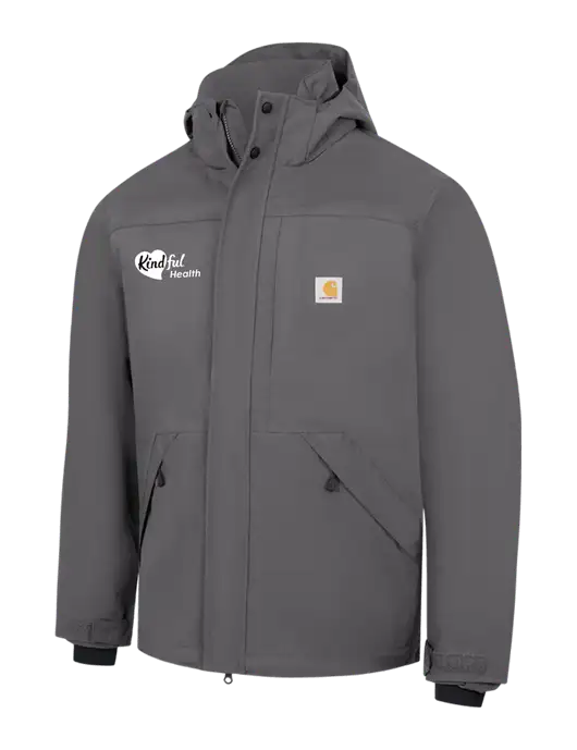 Carhartt Dark Grey Storm Defender Shoreline Jacket w/Kindful Health Logo