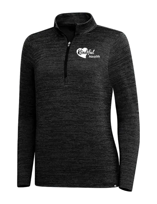 TravisMathew Black Womens Crestview 1/4 Zip w/Kindful Health Logo