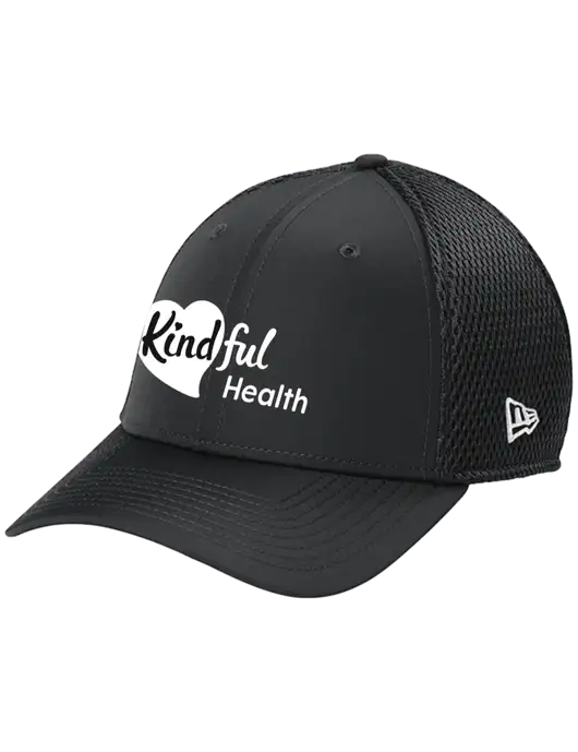 New Era 39THIRTY Performance Stretch Charcoal Grey Mesh Cap w/Kindful Health Logo