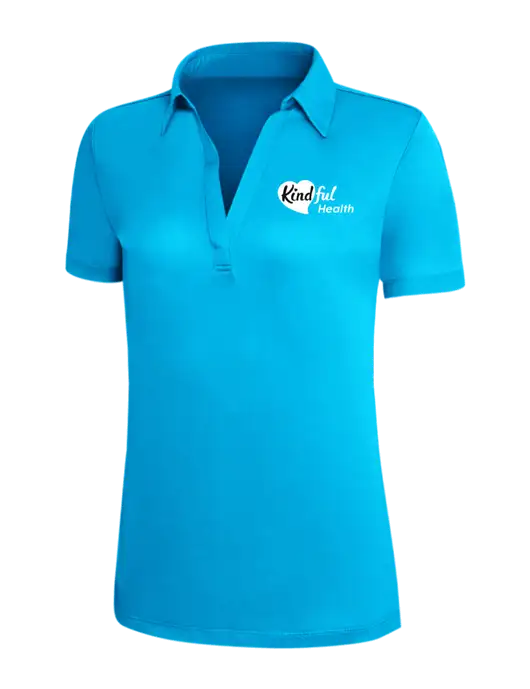 Sapphire Blue Silk Touch Womens Performance Polo w/Kindful Health Logo
