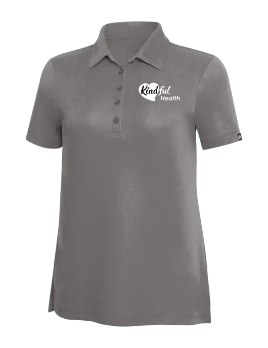 TravisMathew Grey Solid Womens Oceanside Polo w/Kindful Health Logo