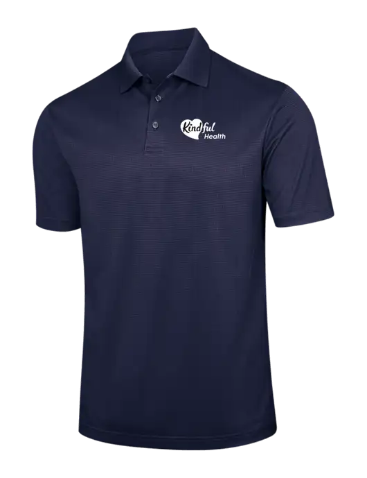 Navy Performance Fine Jacquard Polo w/Kindful Health Logo