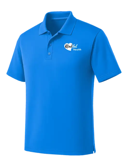 Light Royal Blue Dry Zone UV Micro Mesh Polo w/Kindful Health Logo