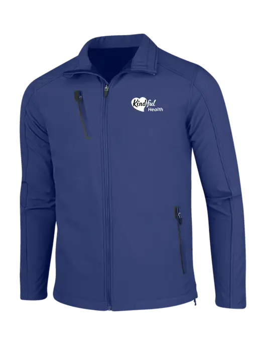 Dark Royal Welded Softshell Jacket w/Kindful Health Logo