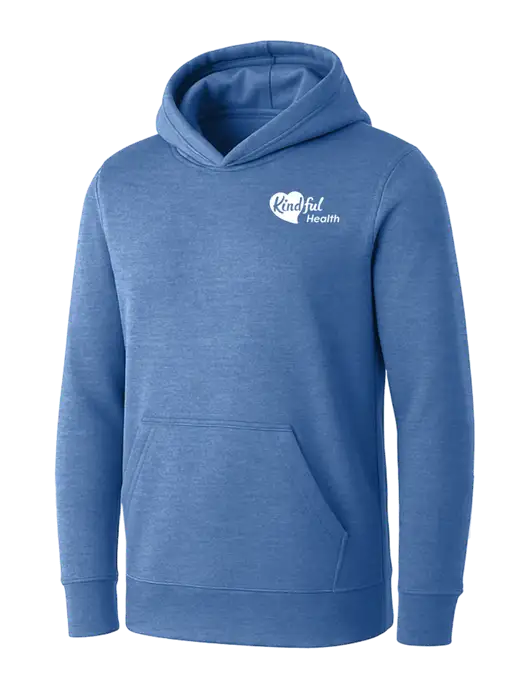 Womens Royal Heather Core Fleece Pullover Hooded Sweatshirt w/Kindful Health Logo