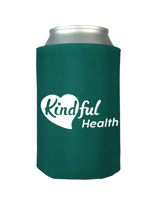 Teal Foam Coolie w/Kindful Health Logo