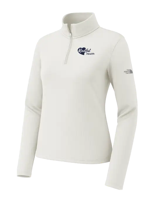 The North Face Womens Aim 1/4-Zip Ivory Fleece w/Kindful Health Logo