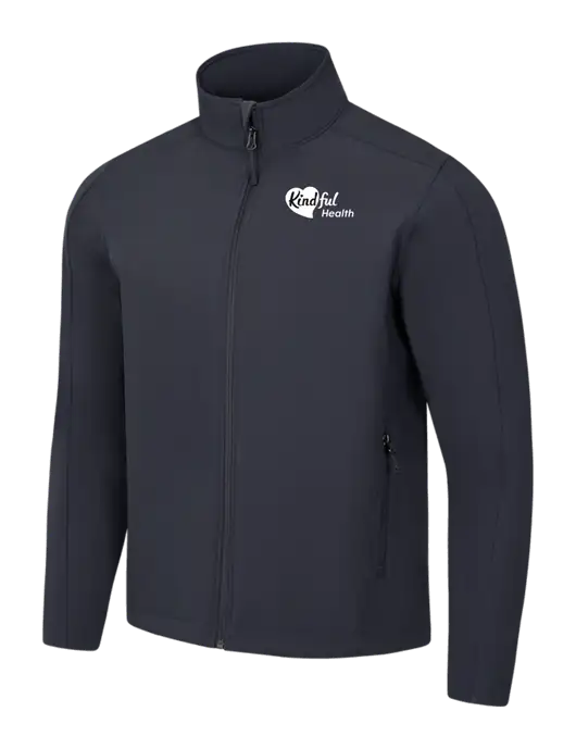 Charcoal Grey Core Soft Shell Jacket w/Kindful Health Logo