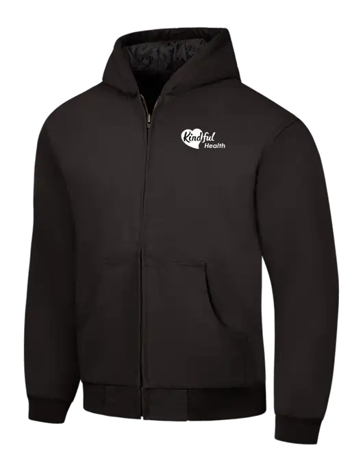 CornerStone Black Duck Cloth Hooded Work Jacket w/Kindful Health Logo