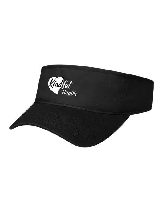 Black Cap Visor w/Kindful Health Logo