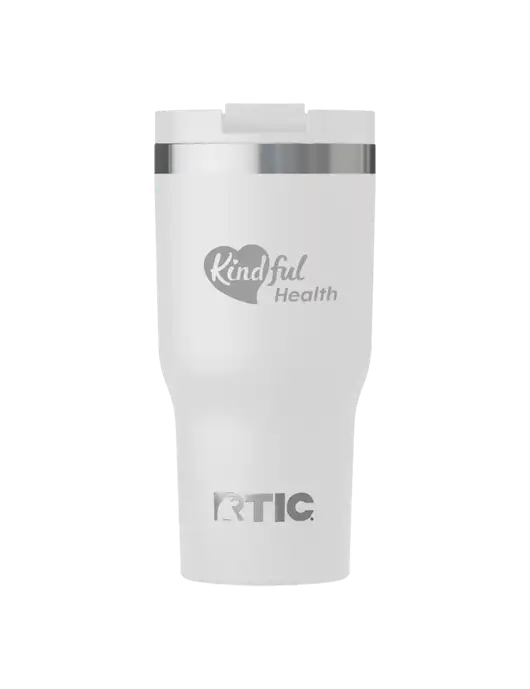 RTIC Essential 30 oz White Tumbler w/Kindful Health Logo