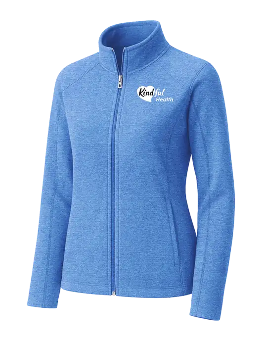 Light Royal Heather Womens Microfleece Full-Zip Jacket w/Kindful Health Logo