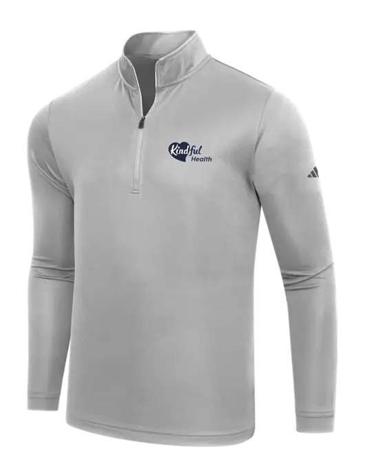Adidas Medium Grey  Lightweight Quarter Zip Pullover w/Kindful Health Logo