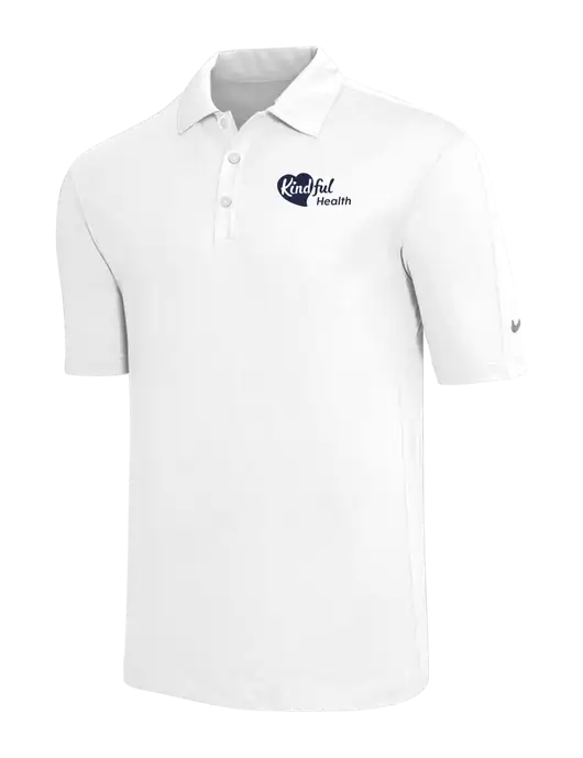 Nike White Tech Sport Dri-FIT Polo w/Kindful Health Logo
