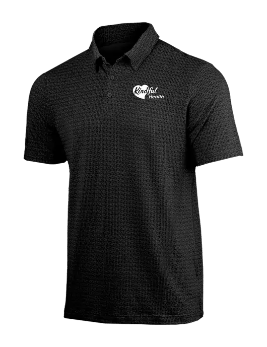 Adidas Black Printed Blend Polo w/Kindful Health Logo