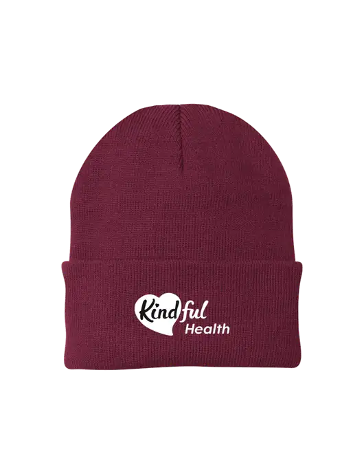 Maroon Knit Cap w/Kindful Health Logo