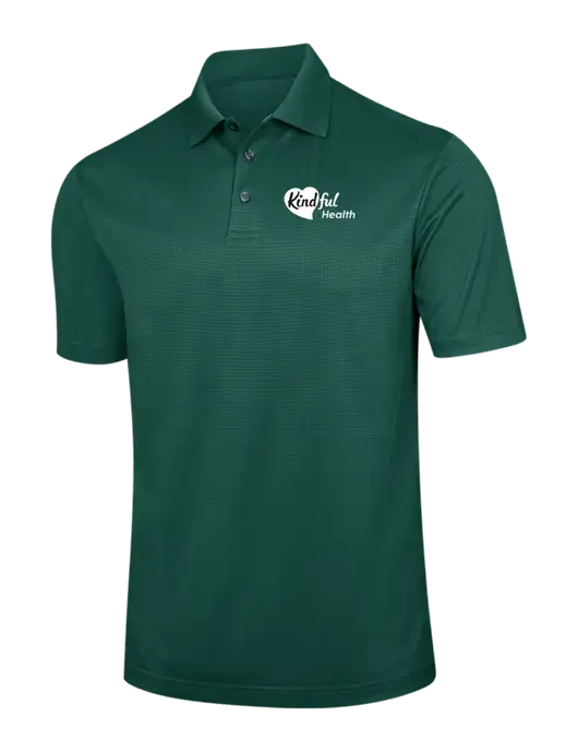 Dark Green Performance Fine Jacquard Polo w/Kindful Health Logo